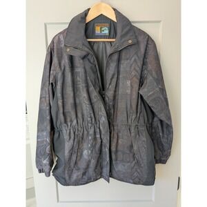VTG Forresters All Weather Gore Tex Jacket Women's Grey Abstract M‎ Made in USA